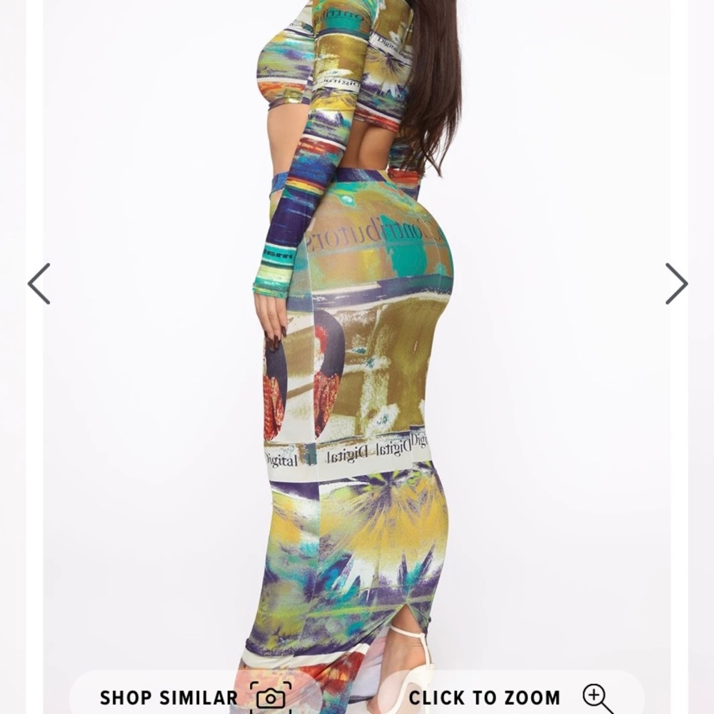 Fashion nova two piece skirt set